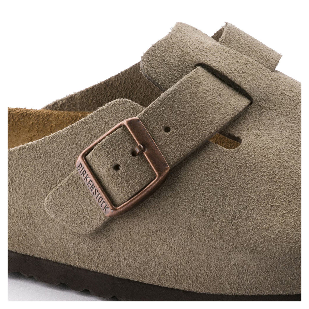Men's Birkenstock Boston Soft Footbed Clog - Regular Fit TAUPE SUEDE 560771 R