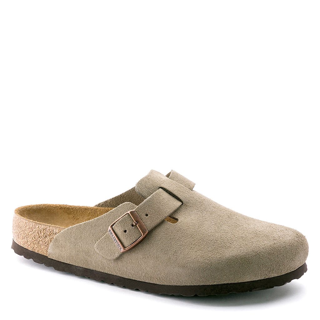 Women's Birkenstock Boston Soft Footbed Clog - Narrow Fit TAUPE 560773 N