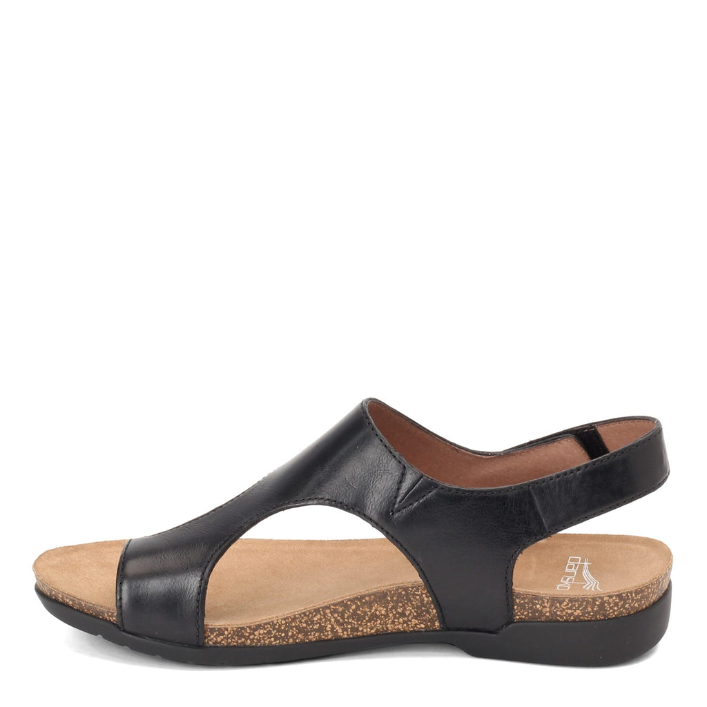 Women's Dansko Reece Thong Sandal BLACK WAXY BURNISHED 6024-470200