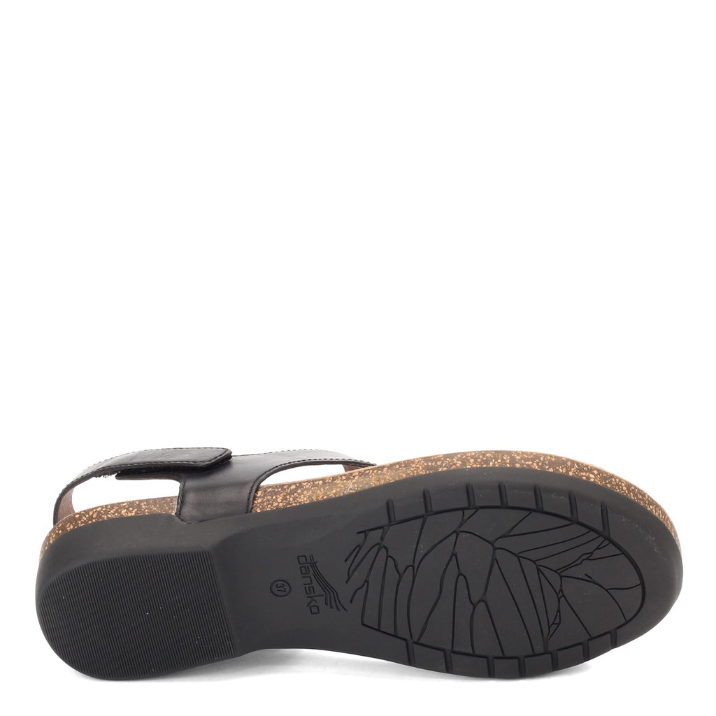 Women's Dansko Reece Thong Sandal BLACK WAXY BURNISHED 6024-470200