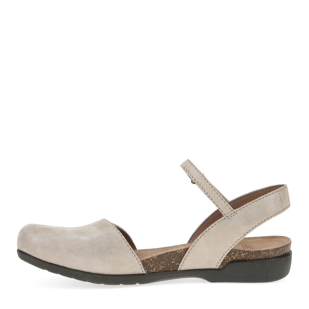 Women's Dansko Rowan Flat BEIGE SPARKLE SUEDE 6025-175300