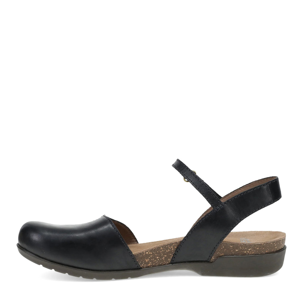 Women's Dansko Rowan Flat BLACK WAXY 6025-475300