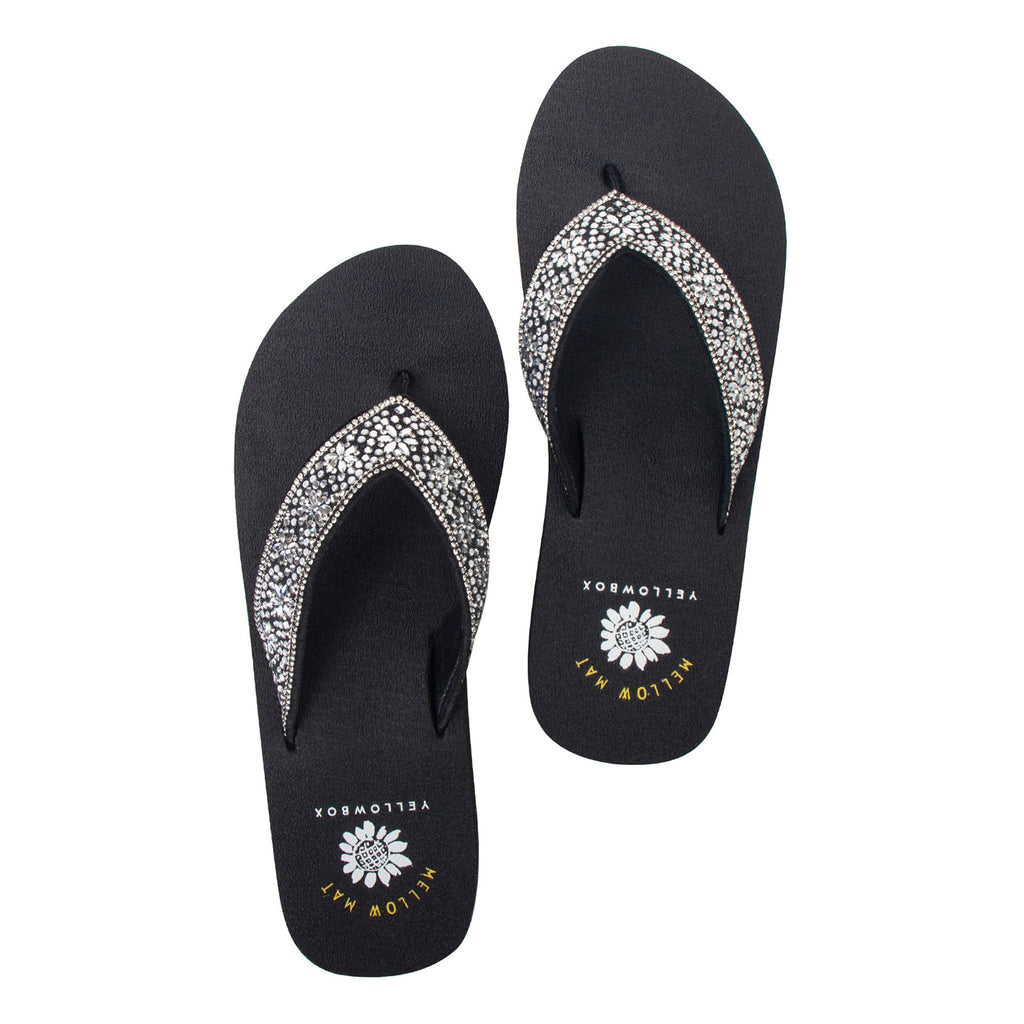 Women's Yellow Box Charilynn Sandal BLACK  WHITE 65627