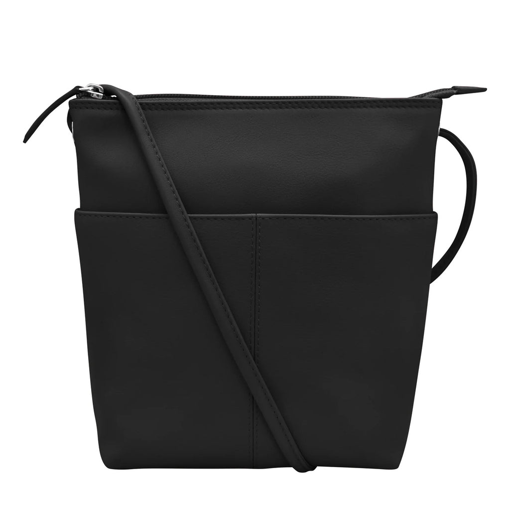 Women's ILI Midi Sac RFID Blocking Crossbody BLACK 6661-BLACK