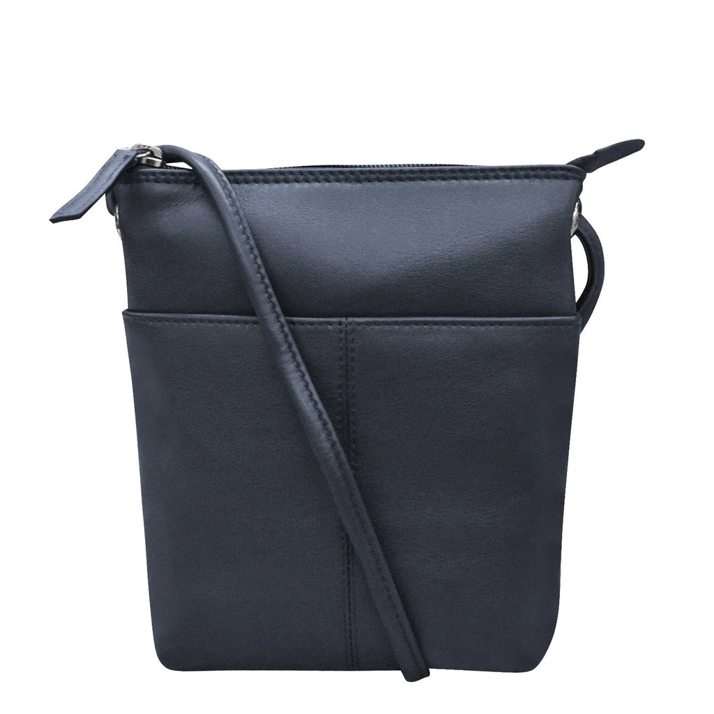 Women's ILI Crossbody Mini Sac RFID Blocking Handbag NAVY 6662-NAVY