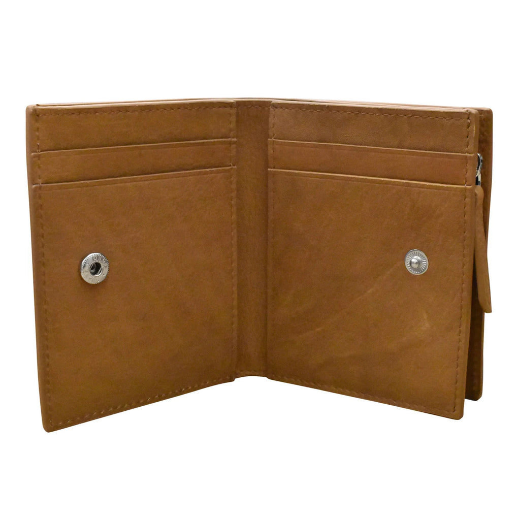Women's ILI RFID Blocking Small Snap Wallet ANTIQUE 7177-ANTSAD