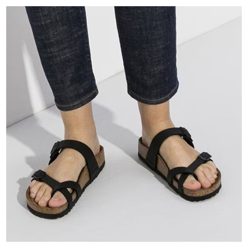 Women's Birkenstock Mayari Sandal - Regular Fit BLACK BIRKO-FLOR 71791 R