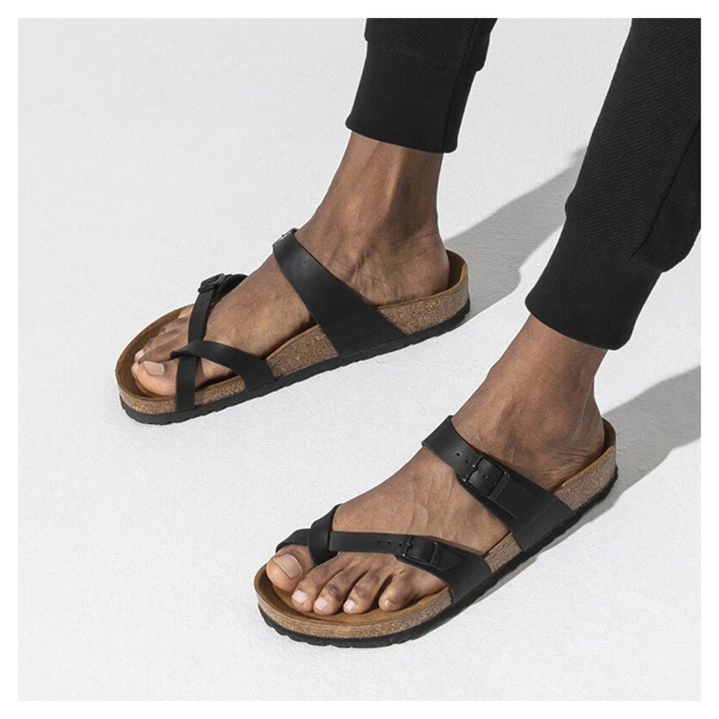 Women's Birkenstock Mayari Sandal - Regular Fit BLACK BIRKO-FLOR 71791 R