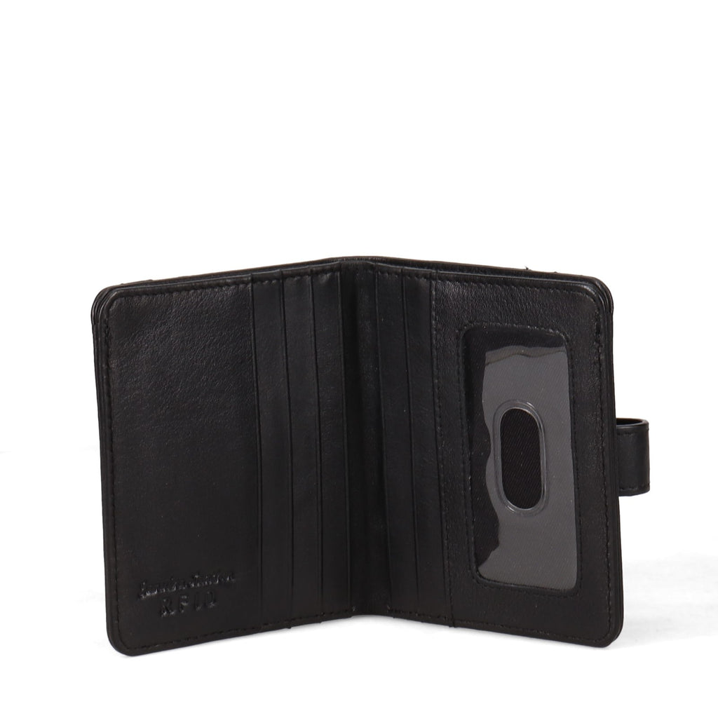Women's ILI Bifold Wallet - RFID Blocking BLACK 7301-BLACK