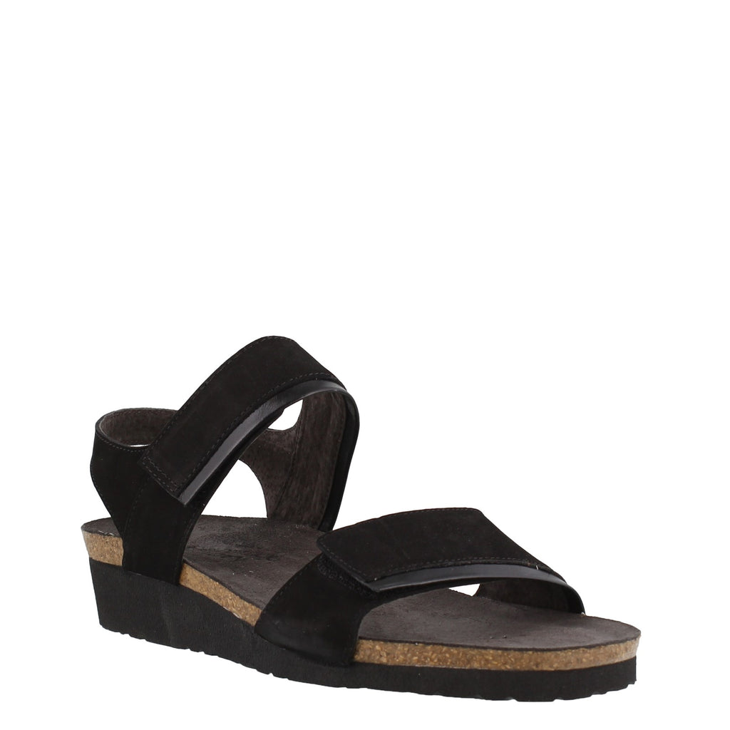Women's Naot Aisha Sandal - Wide Width BLACK NUBUCK 7308-N42