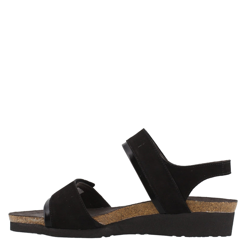 Women's Naot Aisha Sandal - Wide Width BLACK NUBUCK 7308-N42