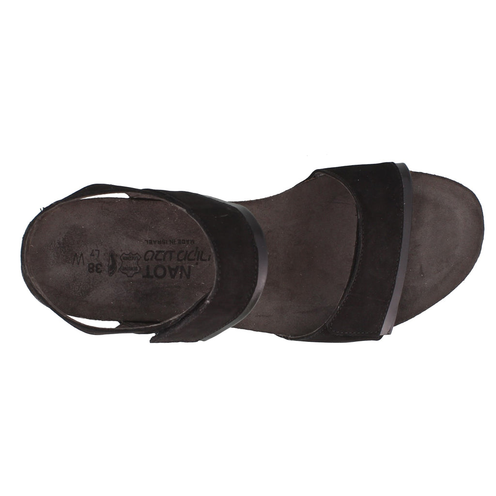 Women's Naot Aisha Sandal - Wide Width BLACK NUBUCK 7308-N42