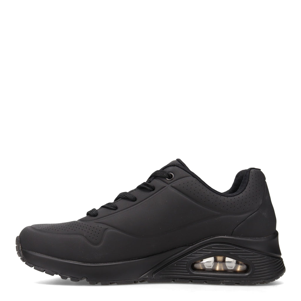 Women's Skechers Street Uno - Stand on Air Sneaker - Wide Width SOLID BLACK 73690W-BBK