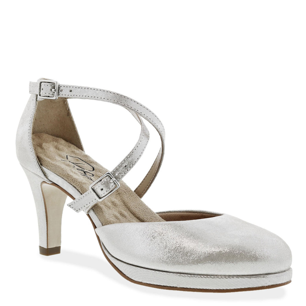 Women's Ros Hommerson Pammy Pump SILVER GLITTER LEATHER 75089-9B