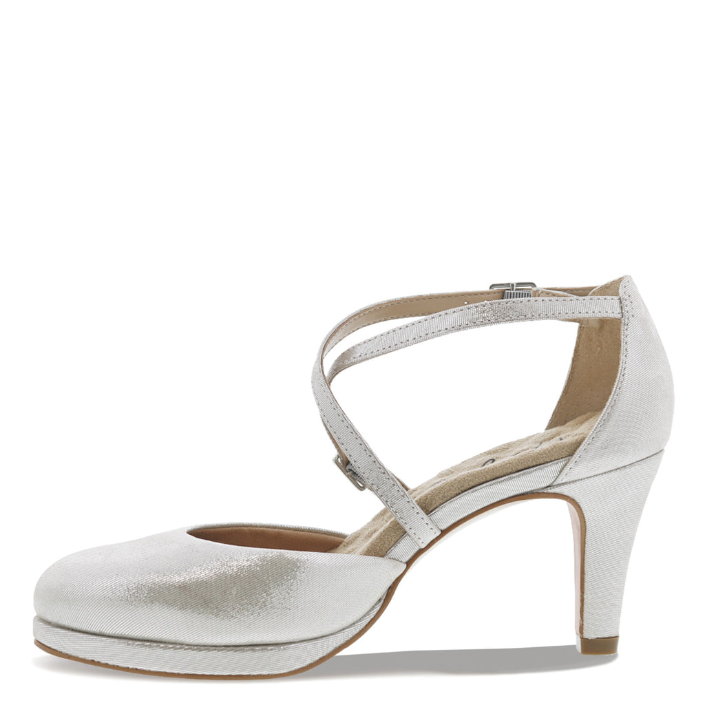 Women's Ros Hommerson Pammy Pump SILVER GLITTER LEATHER 75089-9B