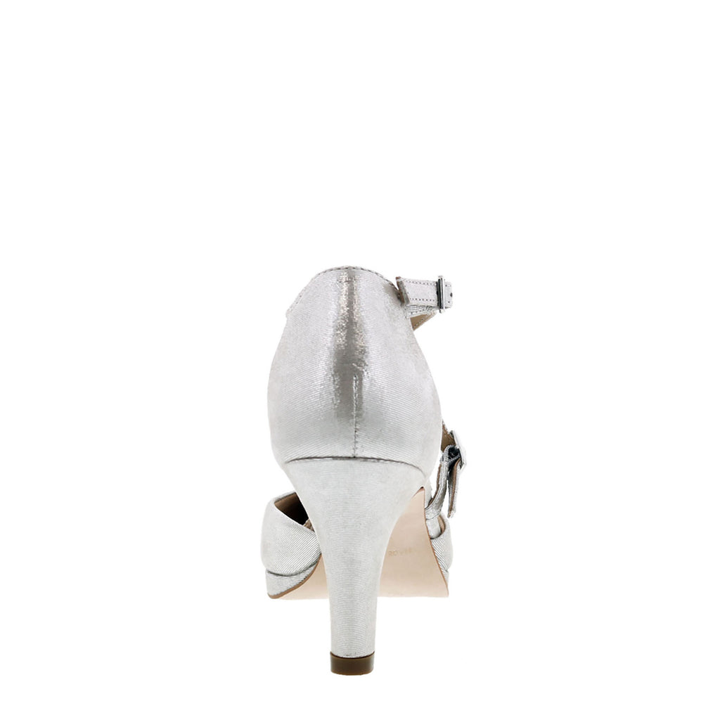 Women's Ros Hommerson Pammy Pump SILVER GLITTER LEATHER 75089-9B