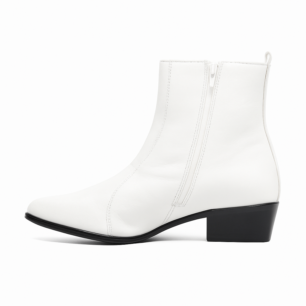 Men's Stacy Adams Santos Side Zip Boot (Preorder Only) WHITE 24855-100