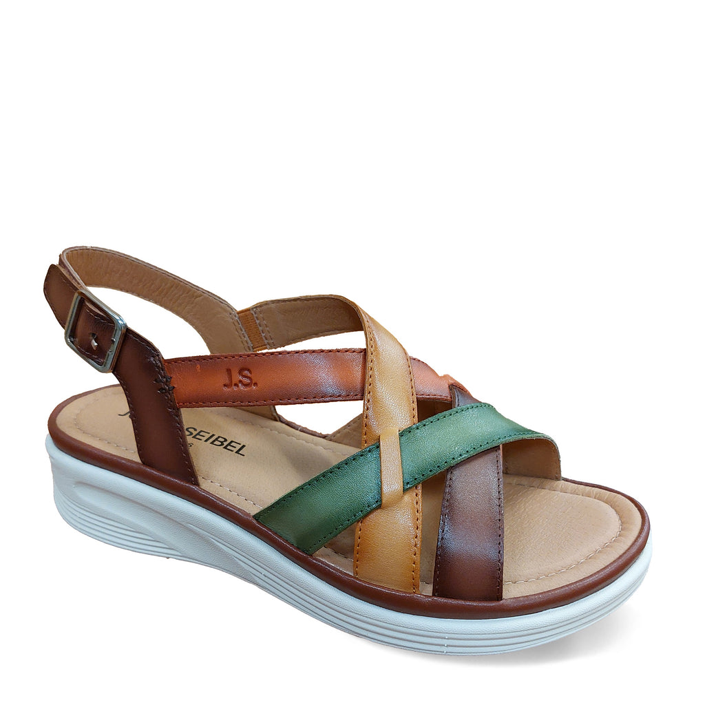 Women's Josef Seibel Sevran 07 Sandal GREEN MULTI 76407-205602