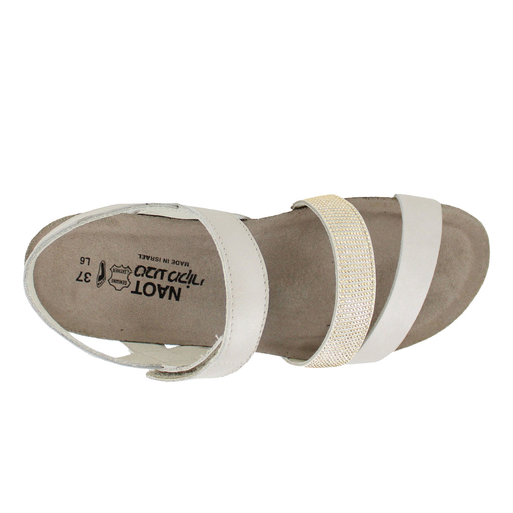 Women's Naot Krista Sandal IVORY / GOLD 7807-WZP