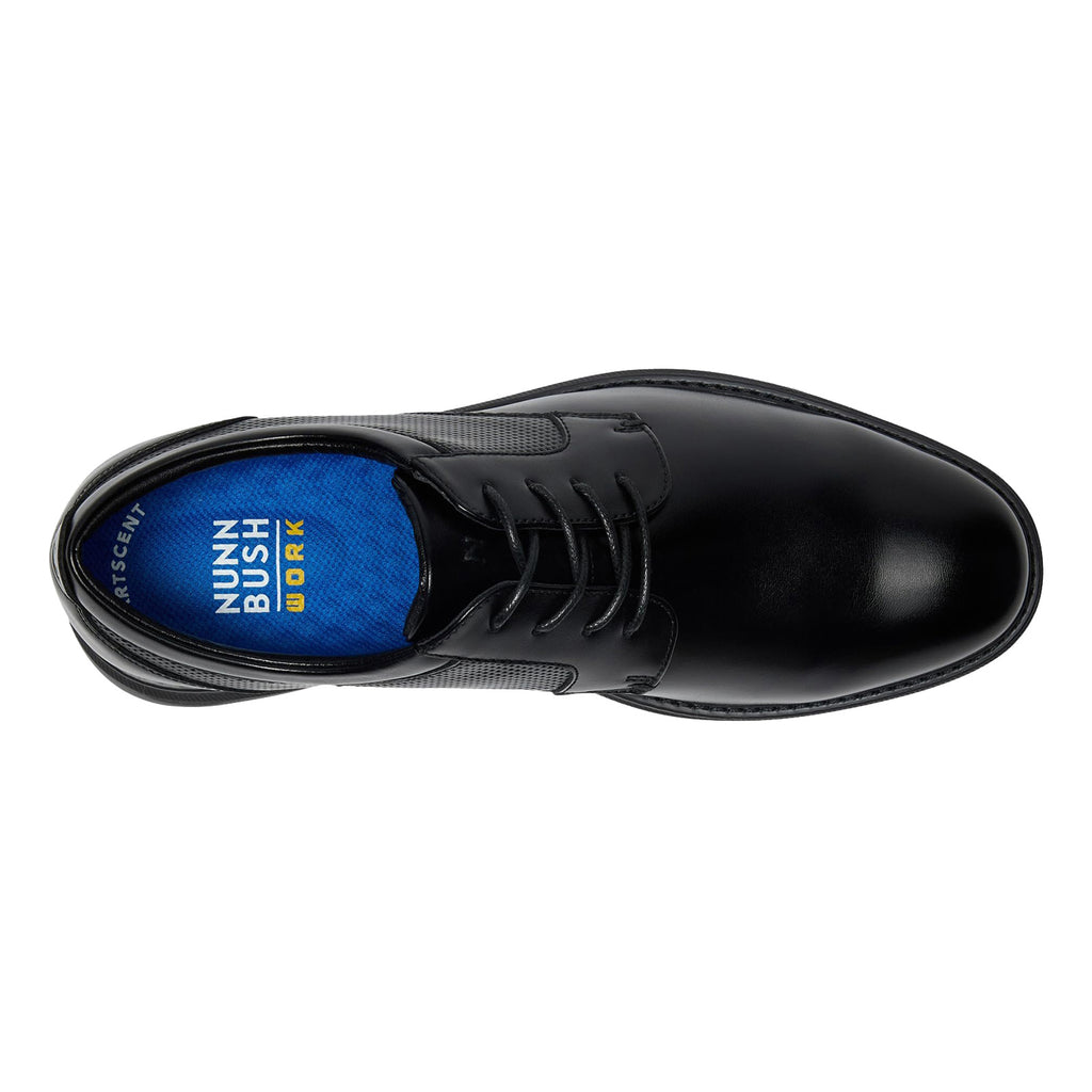 Men's Nunn Bush Chase Work Plain Toe Oxford BLACK 85126-001