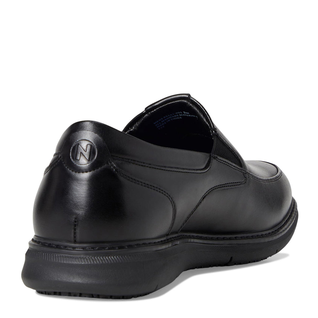 Men's Nunn Bush Chase Work Moc Toe Slip-On BLACK 85127-001