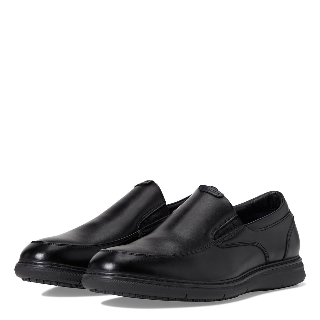 Men's Nunn Bush Chase Work Moc Toe Slip-On BLACK 85127-001