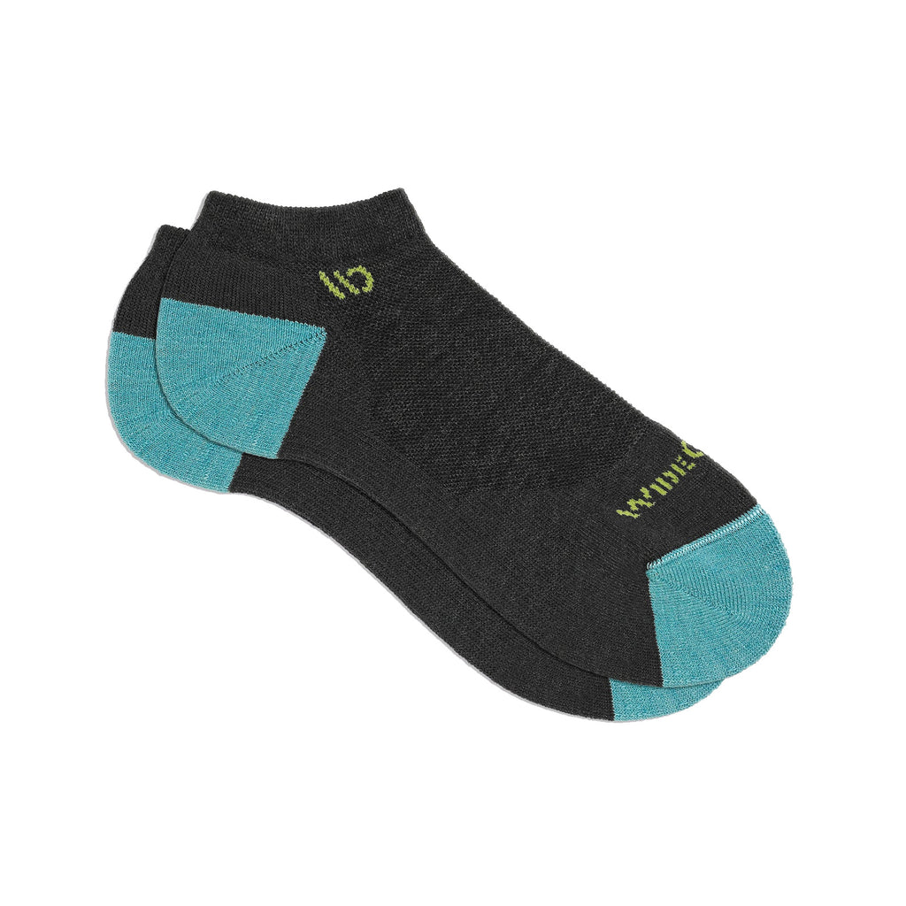 Women's Wide Open Cushioned Solid No Show Socks - 1 Pair CHARCOAL 9500-CHARCOAL