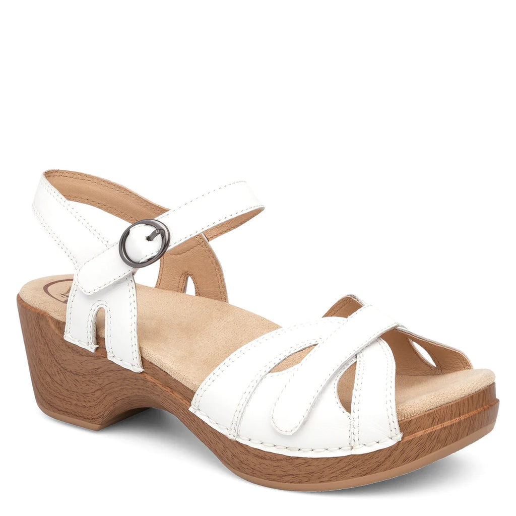Peltz Shoes  Women's Dansko Season Sandal White 9849-012200