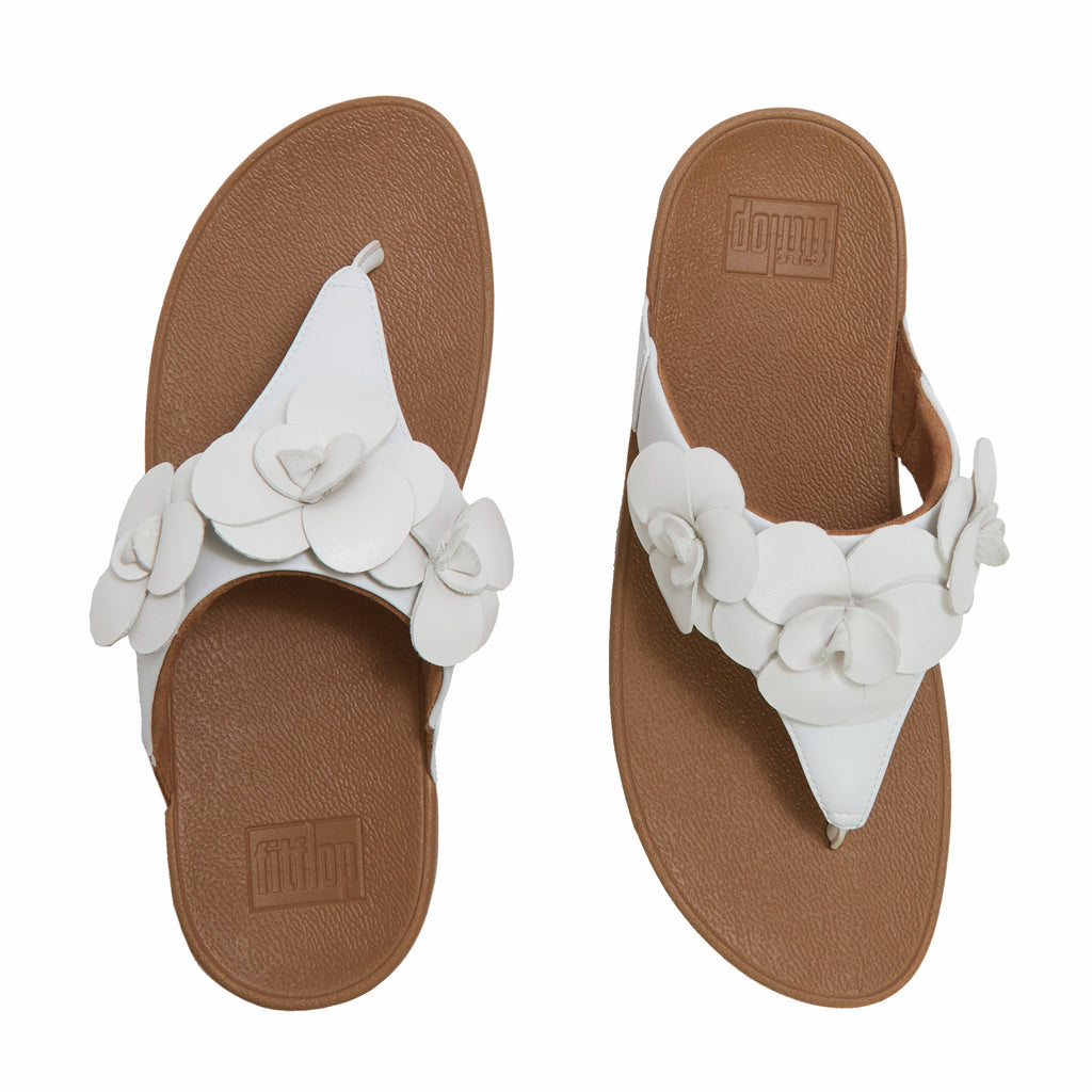 Women's FitFlop Lulu Flower Thong Sandal URBAN WHITE A4N-194