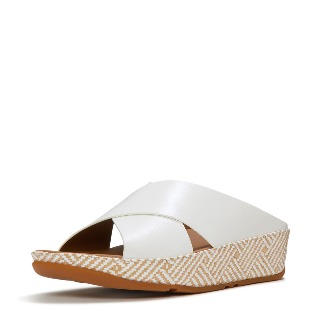 Women's FitFlop Lulu Lux Weave Slide Sandal URBAN WHITE A4P-194