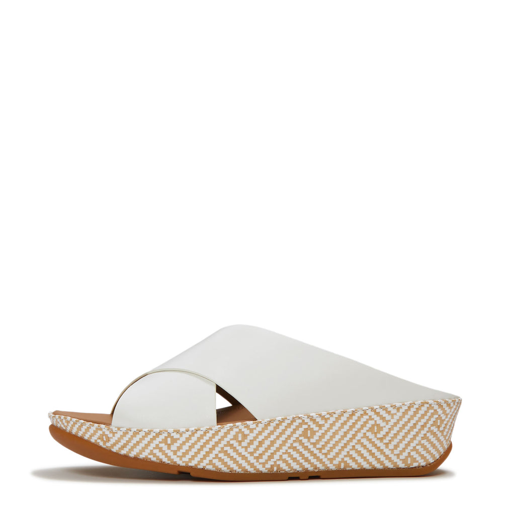 Women's FitFlop Lulu Lux Weave Slide Sandal URBAN WHITE A4P-194