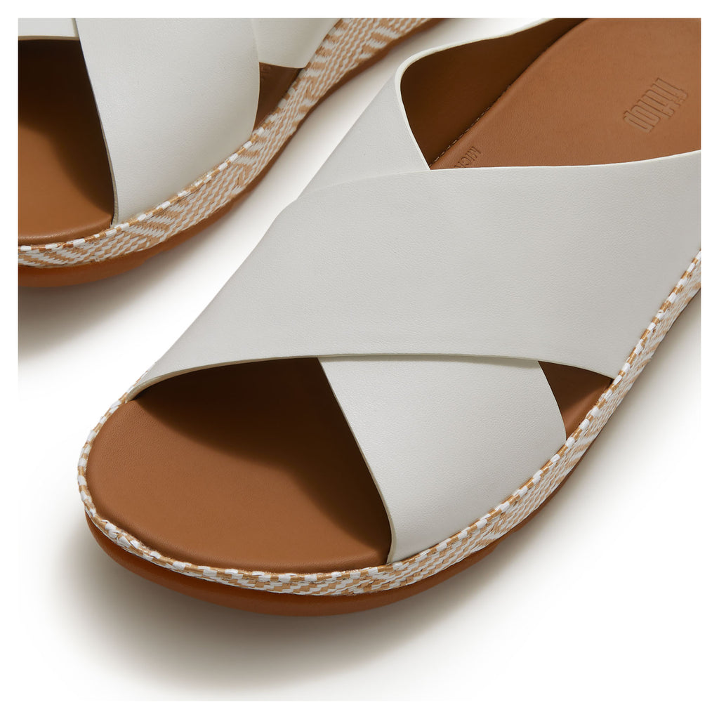 Women's FitFlop Lulu Lux Weave Slide Sandal URBAN WHITE A4P-194