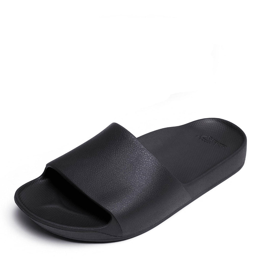 Unisex Archies Arch Support Slide BLACK ARSBLK
