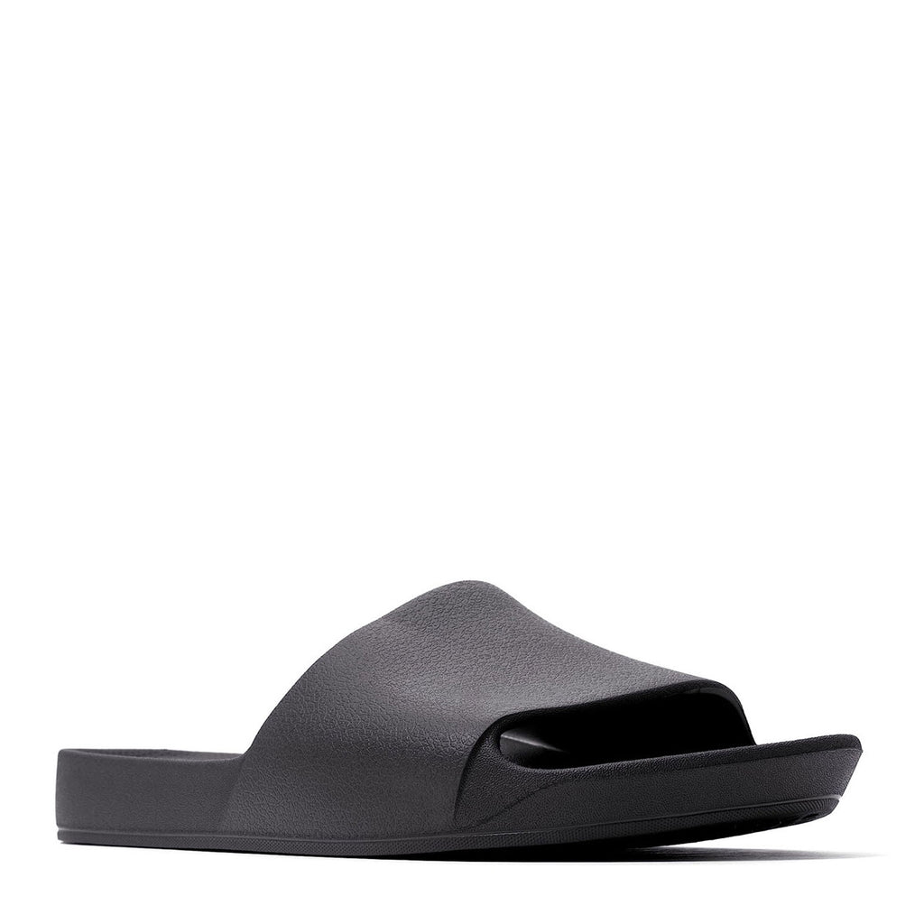 Unisex Archies Arch Support Slide BLACK ARSBLK