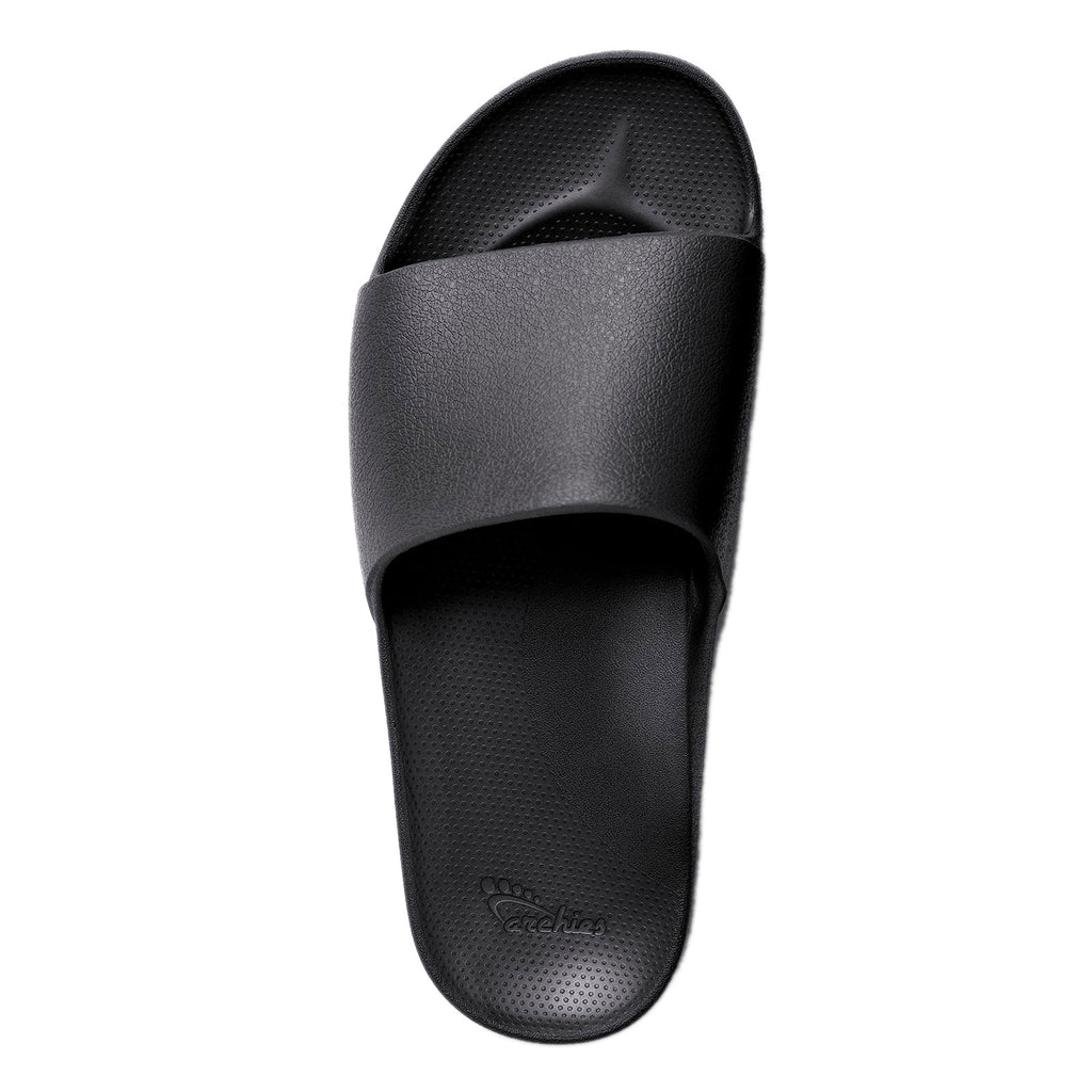 Unisex Archies Arch Support Slide BLACK ARSBLK