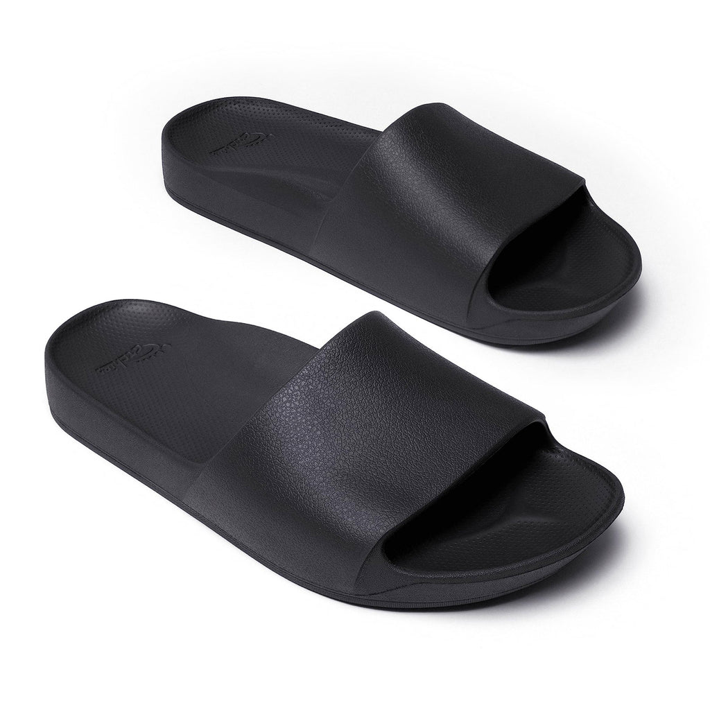 Unisex Archies Arch Support Slide BLACK ARSBLK