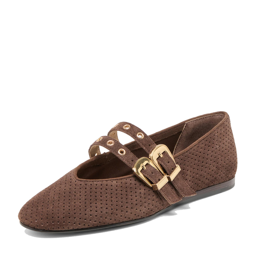 Women's Dolce Vita Baylee Grommet Flat DARK BROWN BAYLEEG-DKBROWN