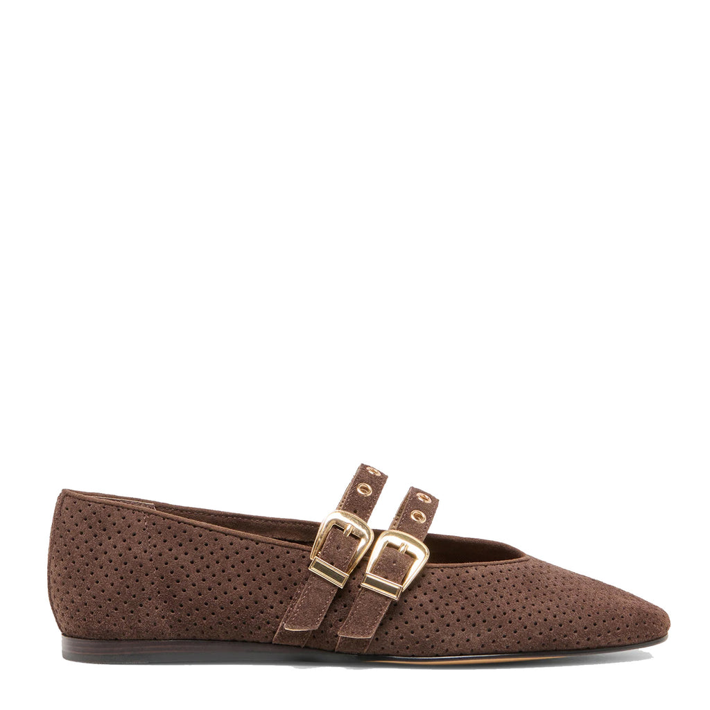 Women's Dolce Vita Baylee Grommet Flat DARK BROWN BAYLEEG-DKBROWN