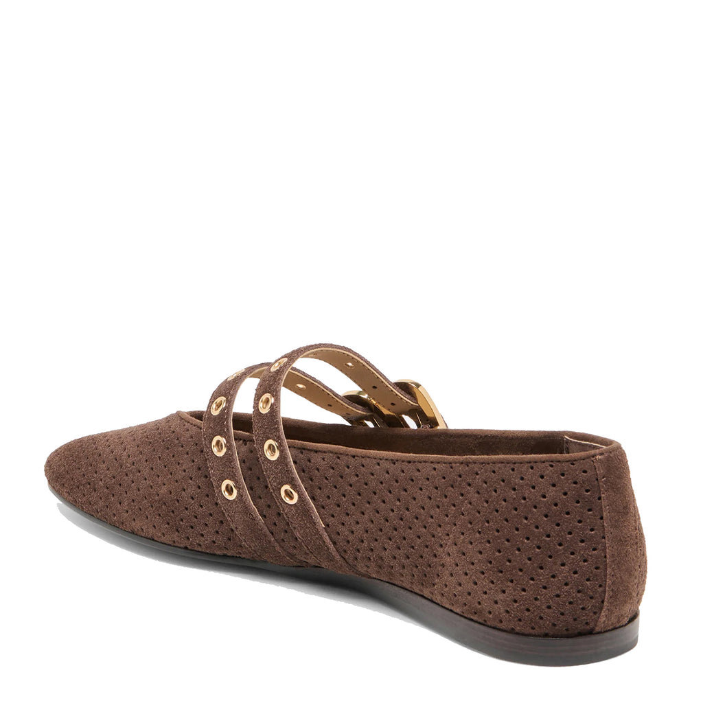 Women's Dolce Vita Baylee Grommet Flat DARK BROWN BAYLEEG-DKBROWN