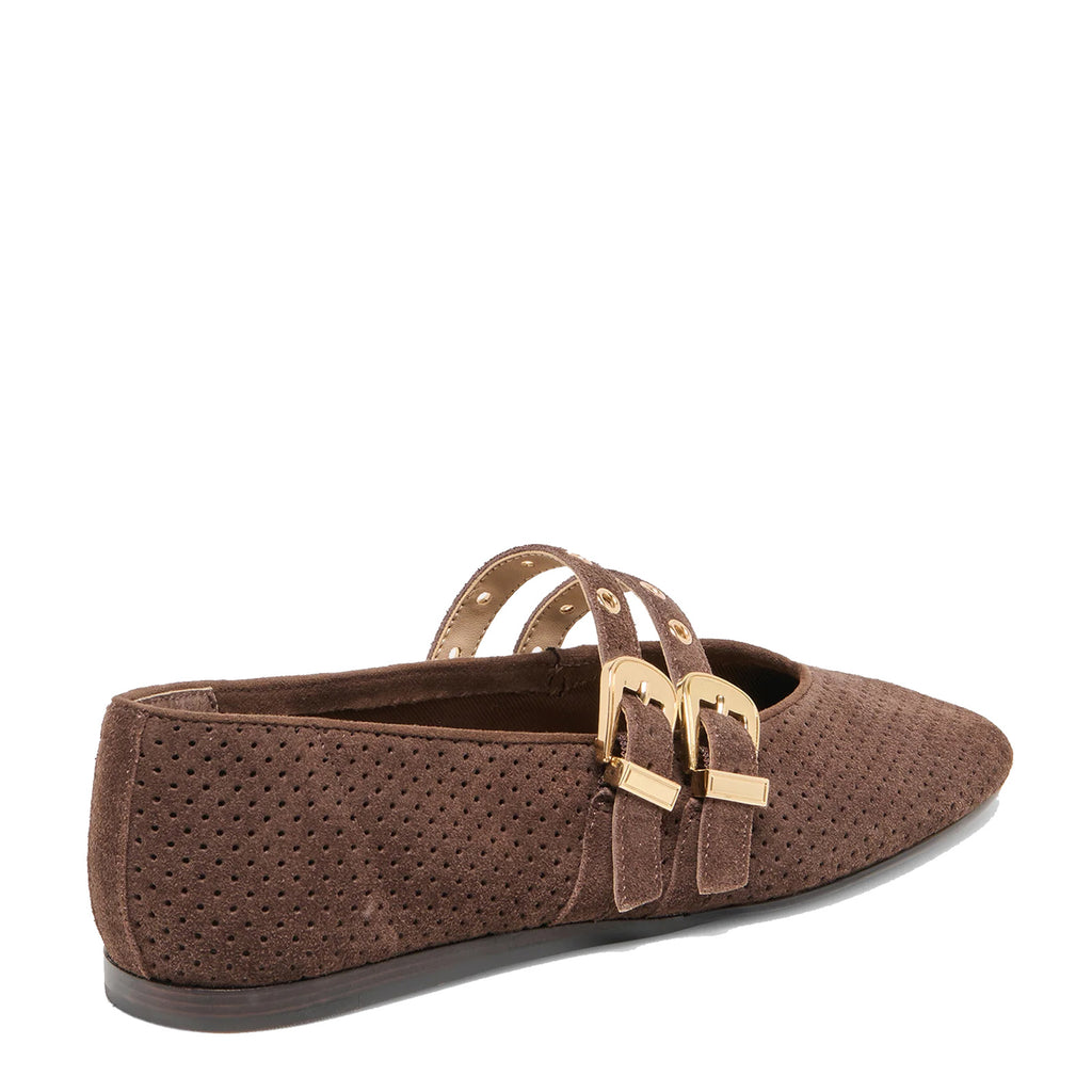 Women's Dolce Vita Baylee Grommet Flat DARK BROWN BAYLEEG-DKBROWN
