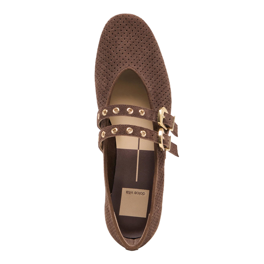 Women's Dolce Vita Baylee Grommet Flat DARK BROWN BAYLEEG-DKBROWN