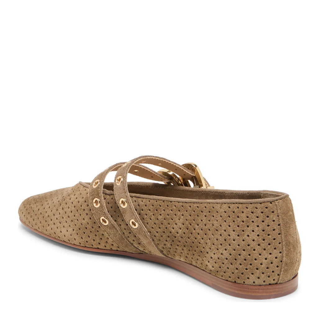 Women's Dolce Vita Baylee Grommet Flat OLIVE BAYLEEG-OLIVE