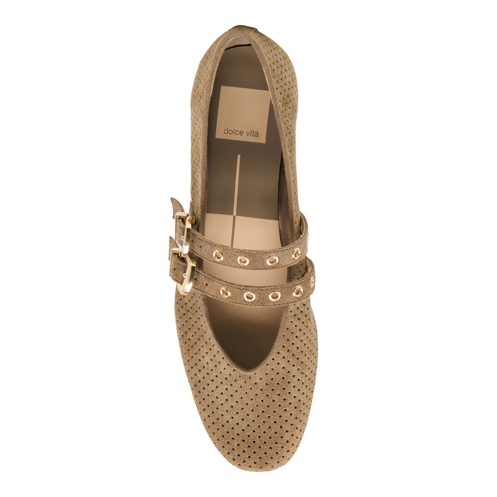 Women's Dolce Vita Baylee Grommet Flat OLIVE BAYLEEG-OLIVE