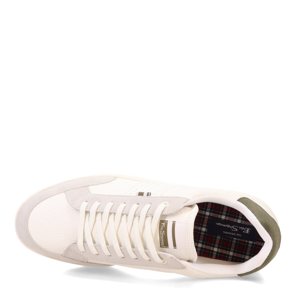 Men's Ben Sherman Martin Sneaker WHITE WHISPER GREY ARMY WHITE BSMMARTV-1806