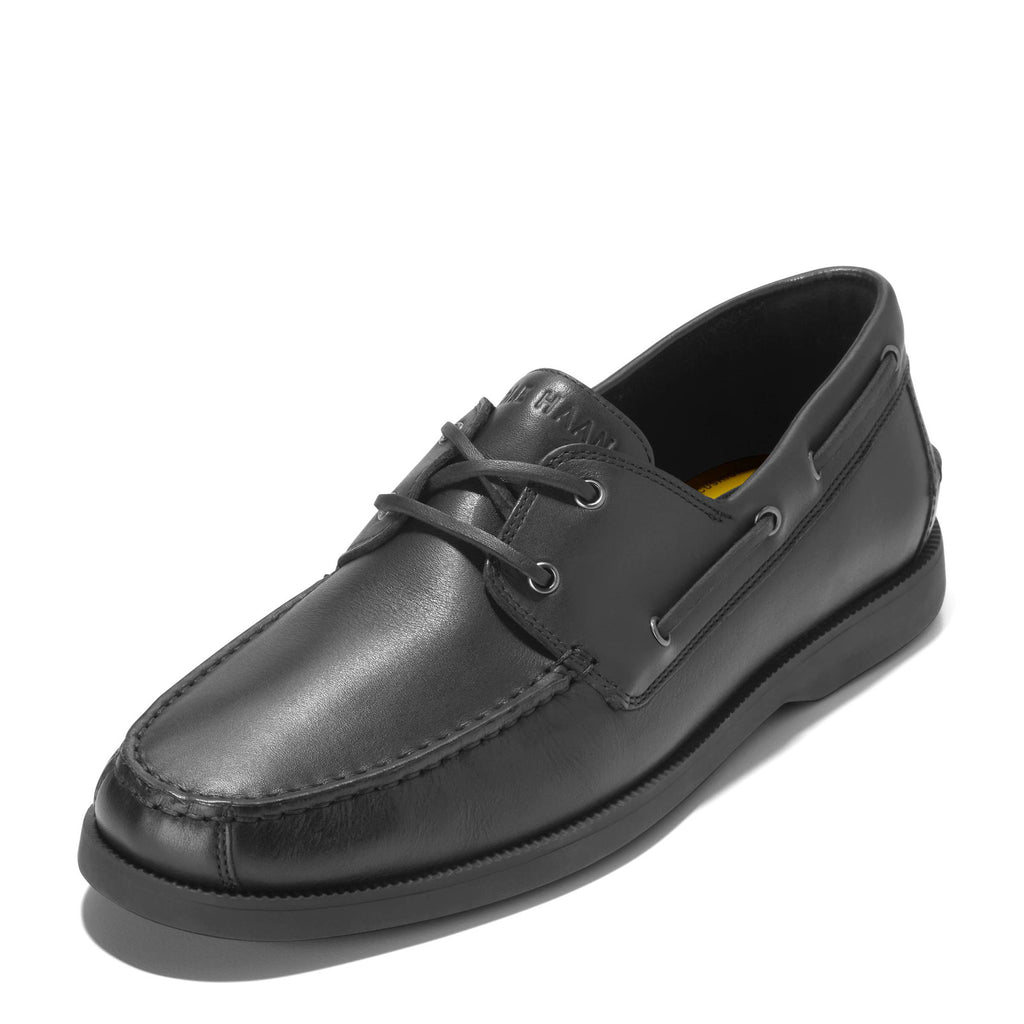 Men's Cole Haan Grand+ Bowside Boat Shoe SOLID BLACK C42303
