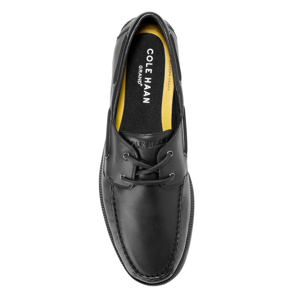 Men's Cole Haan Grand+ Bowside Boat Shoe SOLID BLACK C42303