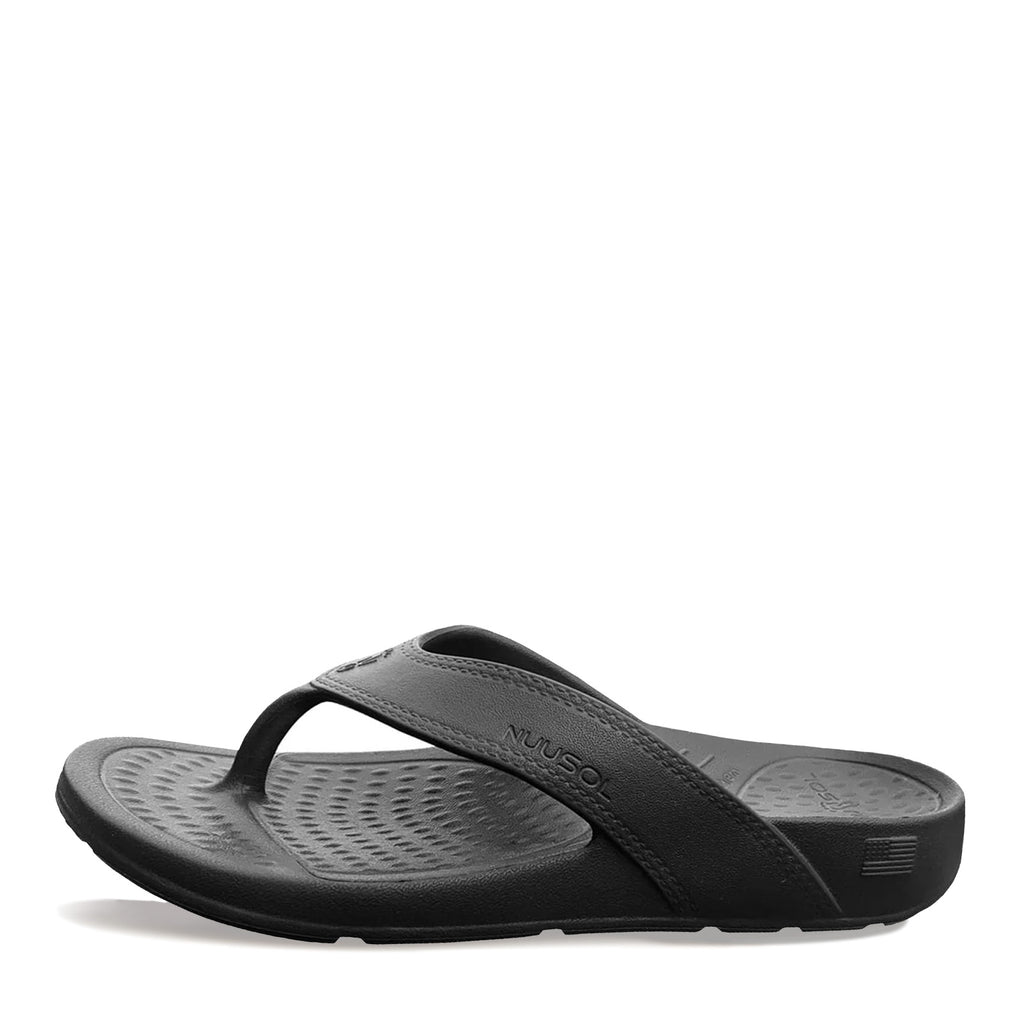 Unisex NuuSol Recovery Flip Flop BLACK CA-17