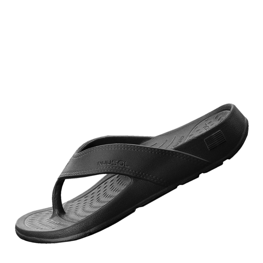 Unisex NuuSol Recovery Flip Flop BLACK CA-17