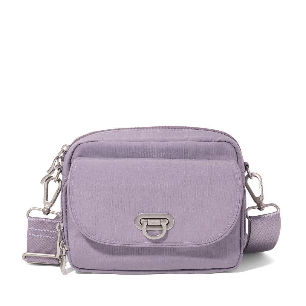 Baggallini Coastal Flip Lock Camera Bag Crossbody LILAC CCC955-LILAC
