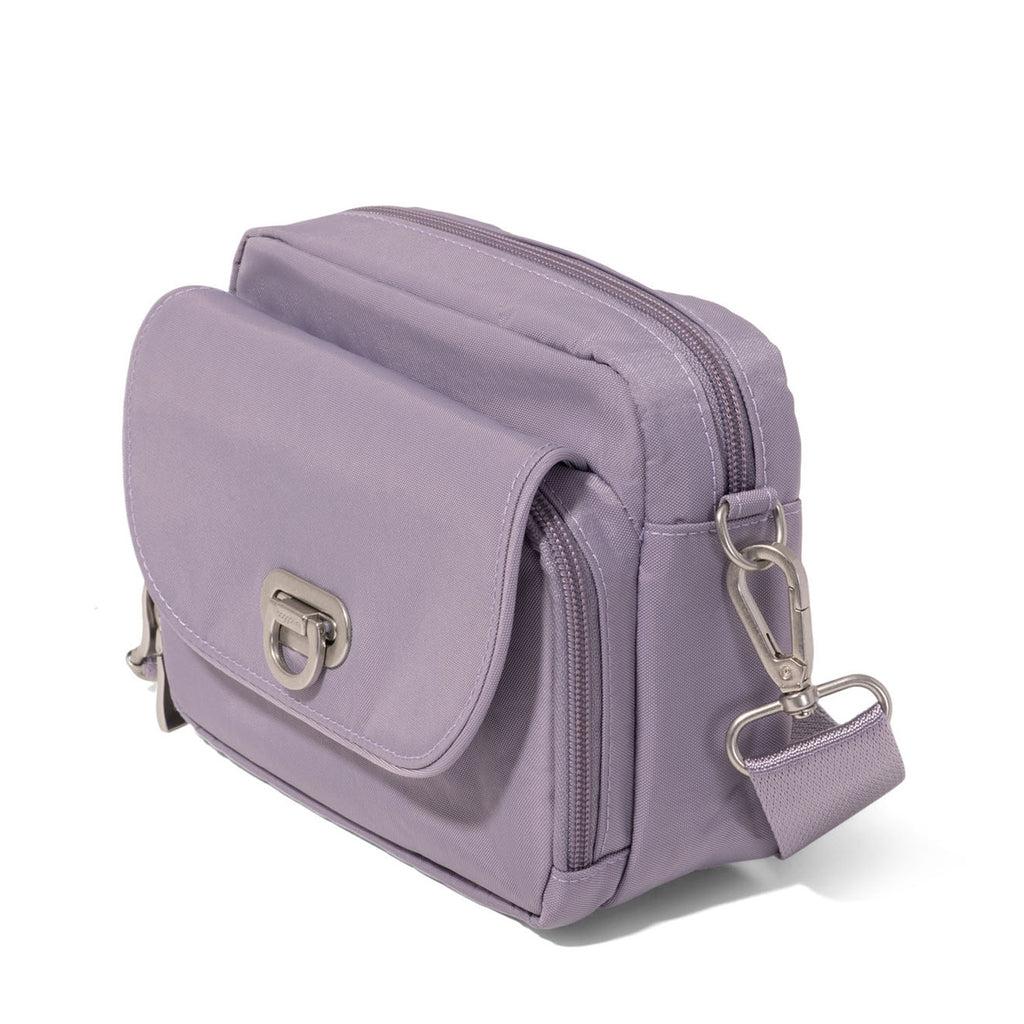 Baggallini Coastal Flip Lock Camera Bag Crossbody LILAC CCC955-LILAC